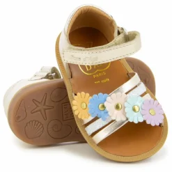 Sale Pom d'Api Sandales Poppy Multi Flo | Doré