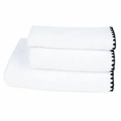Sale Haomy Serviette de bain en coton Issey | Blanc