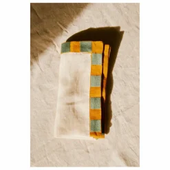 Tressé Linge De Table|Art De La Table*Serviette de table Damier en lin |