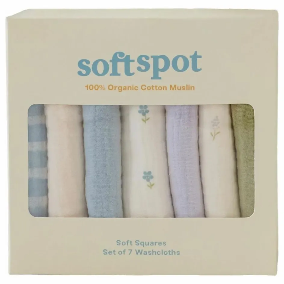 Outlet Serviettes Cottage en coton bio - Set de 7 | Langes|Bavoirs, Langes