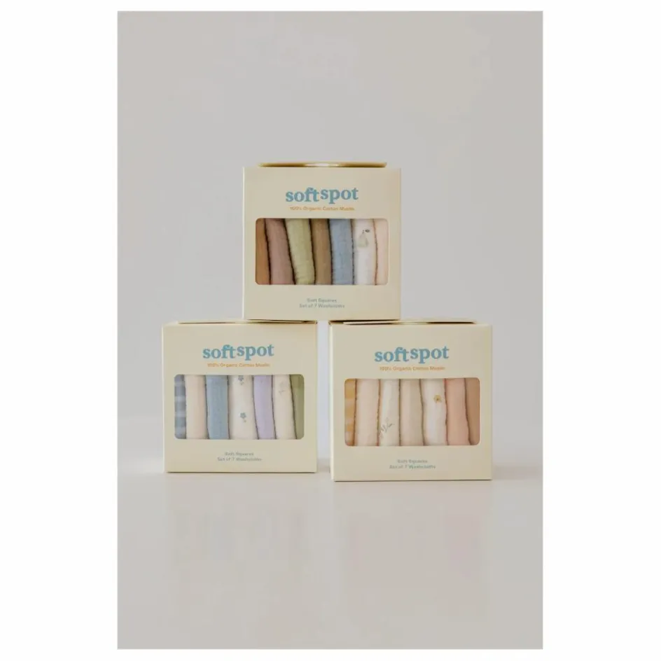 Outlet Serviettes Cottage en coton bio - Set de 7 | Langes|Bavoirs, Langes