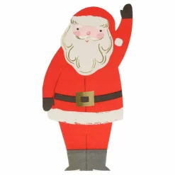 Outlet Serviettes découpées Père Noël - set de 16 Enfant Décoration De Fête