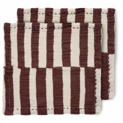 HKliving Serviettes de table en coton - Set de 2 || Linge De Table|Art De La Table