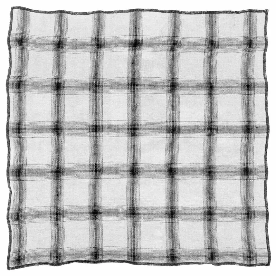 Clearance Le Monde Sauvage Serviettes de table Highlands en lin lavé - Set de 4 | Blanc