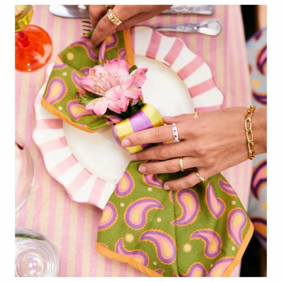 Anna + Nina Serviettes de table Paisley - Set de 2| Linge De Table|Art De La Table