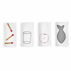 Best Serviettes de table Sobremesa - Set de 4 | Linge De Table|Art De La Table