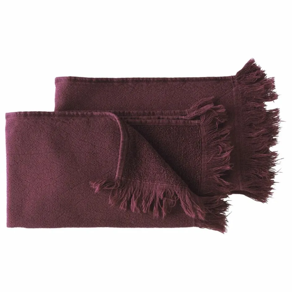La cerise sur le gâteau Linge De Bain*Serviettes d'invité en coton bio Luna - Set de 2 |