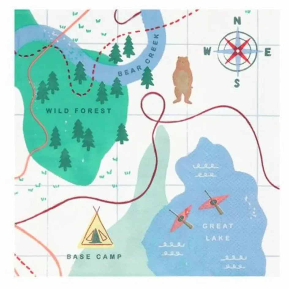 Enfant Meri Meri Décoration De Fête*Serviettes en papier Camping Adventure