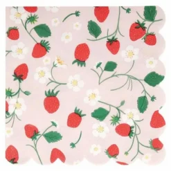 Meri Meri Serviettes en papier Fraises - Set de 16|Enfant Décoration De Fête