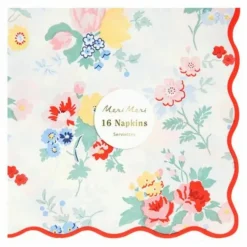 Outlet Serviettes en papier Vintage Floral - Set de 16 Enfant Décoration De Fête