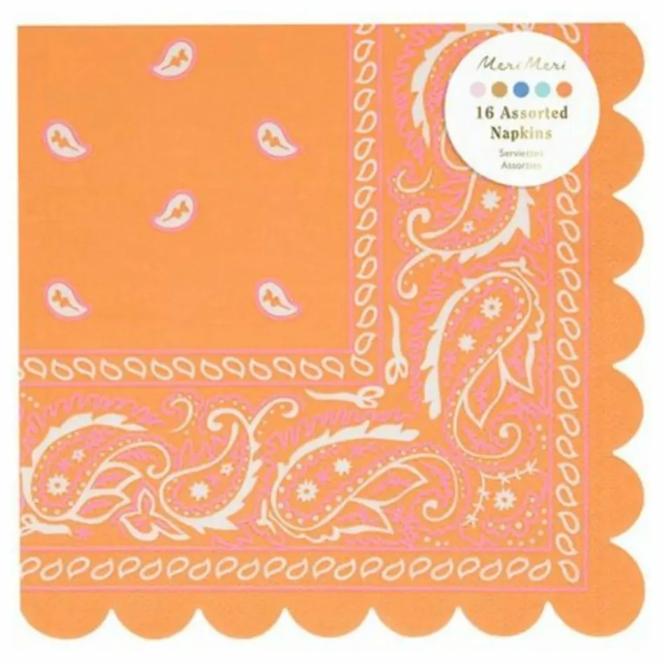 Clearance Meri Meri Serviettes en papier Western - Set de 16 Multicolore