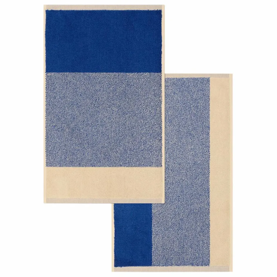 Hot Suite 702 Serviettes invité, Lex Pott - Set de 2 | Bleu