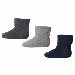 Mp Denmark Set de 3 paires de chaussettes Rib en coton | Noir
