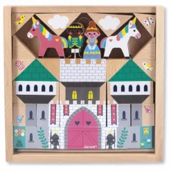 Set de cubes en bois Royaume enchanté - Cross Roads Jouets D'Éveil