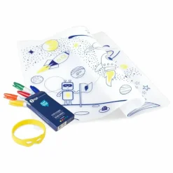 Set de table à colorier avec 5 feutres et bracelet Super héros Loisirs Créatifs