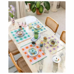 Clearance Tarta Gelatina Set de table en coton bio | Jaune