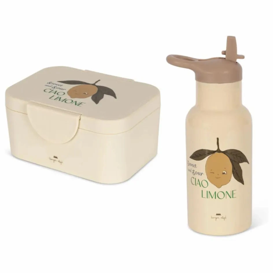 Hot Set lunch-box et gourde Lemon | Enfant Vaisselle Enfant