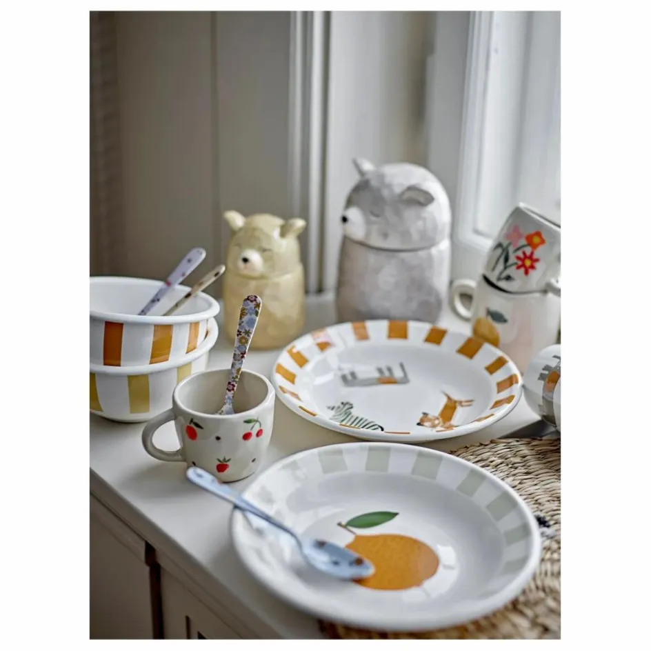 Outlet Bloomingville Mini Set vaisselle en émail Agnès | Blanc