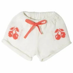 Clearance Tocoto Vintage Short Cerises Maille | Blanc