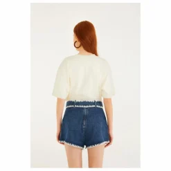 New Short Crochet Denim | Femme Jupes, Shorts