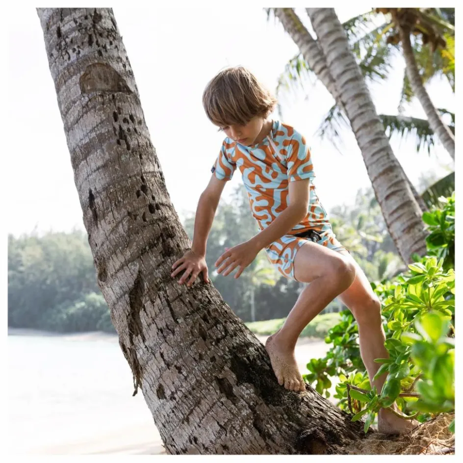Best Short de Bain Anti-UV Coral Reef Fibres Recyclées | Enfant Maillots De Bain