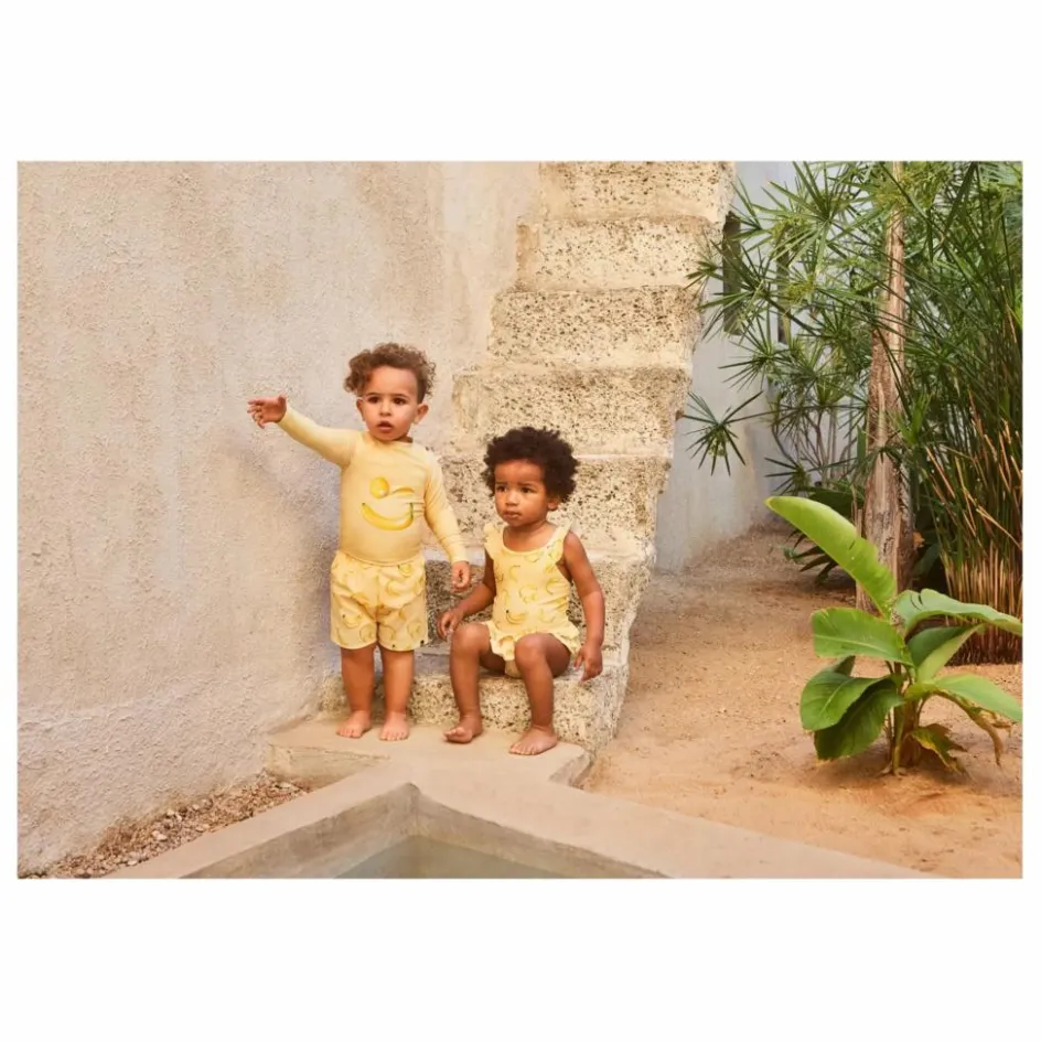 New Molo Short de Bain Newton Bananes Fibres Recyclées | Jaune