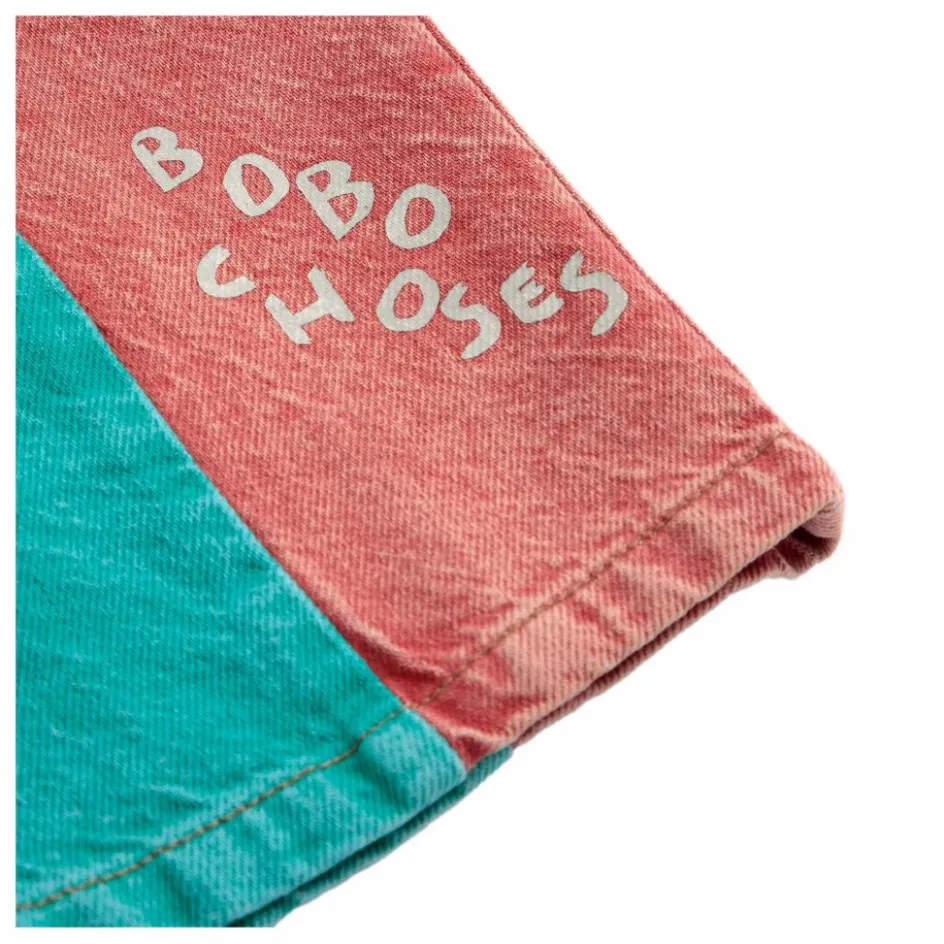 Bobo Choses Short en Jean Colorblock Coton Bio ||Enfant Shorts, Bermudas|Jupes, Shorts