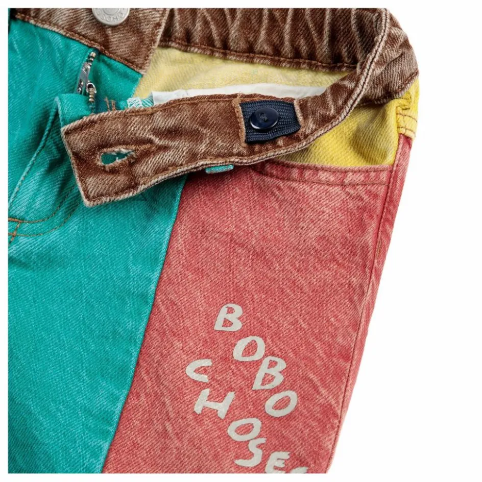 Bobo Choses Short en Jean Colorblock Coton Bio ||Enfant Shorts, Bermudas|Jupes, Shorts