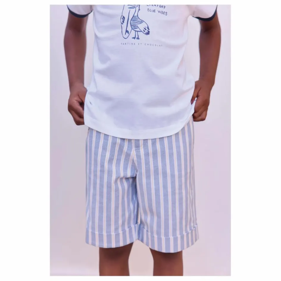 Tartine et Chocolat Short Ourlets Rayé ||Enfant Shorts, Bermudas