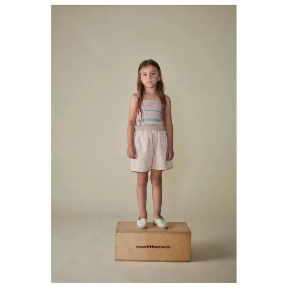 Hot Coco au Lait Short Vintage Coton Bio | Rose