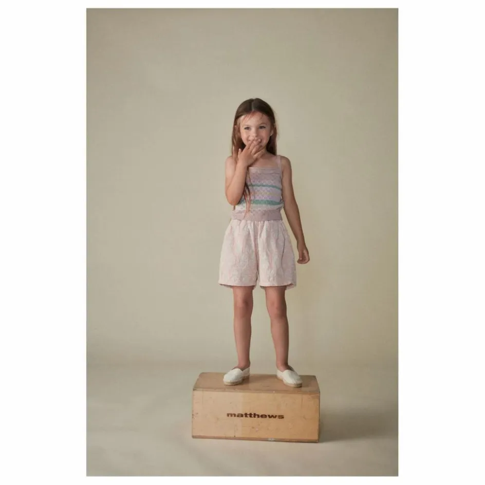 Hot Coco au Lait Short Vintage Coton Bio | Rose