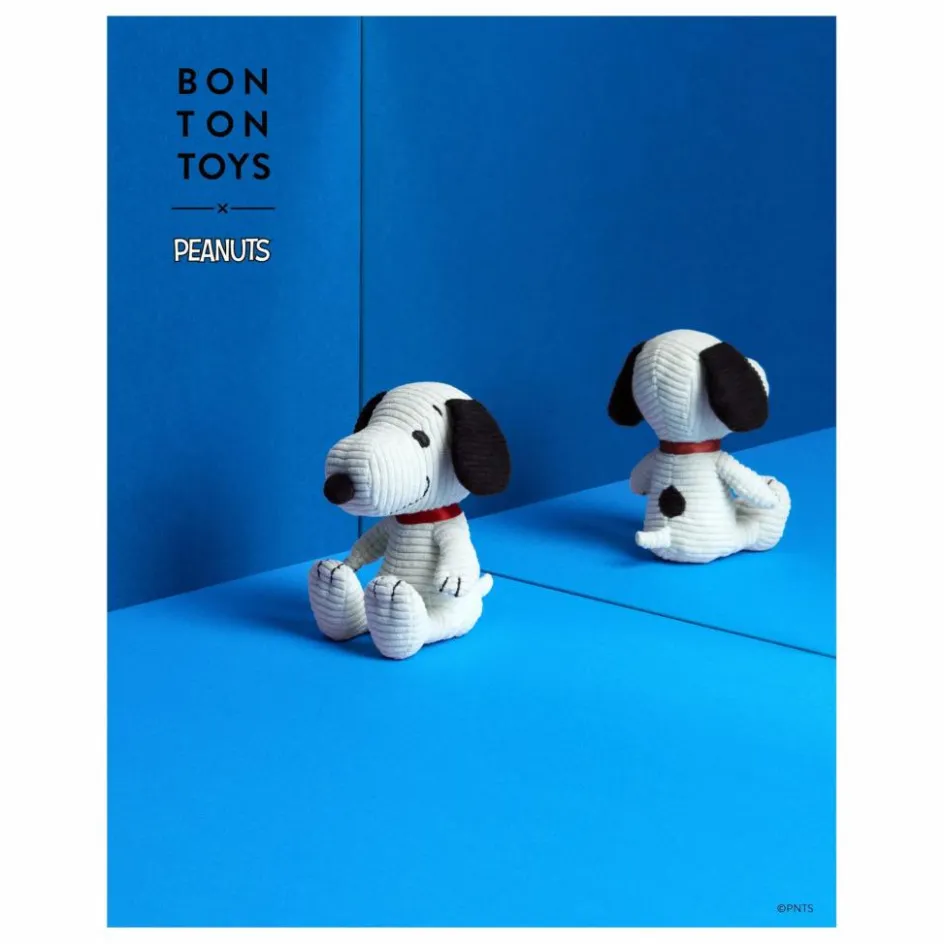 Clearance Bon Ton Toys SNOOPY - Peluche Snoopy en velours côtelé Ecru