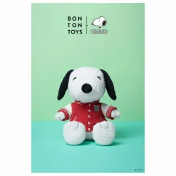 Bon Ton Toys SNOOPY - Peluche Snoopy en bomber universitaire Blanc