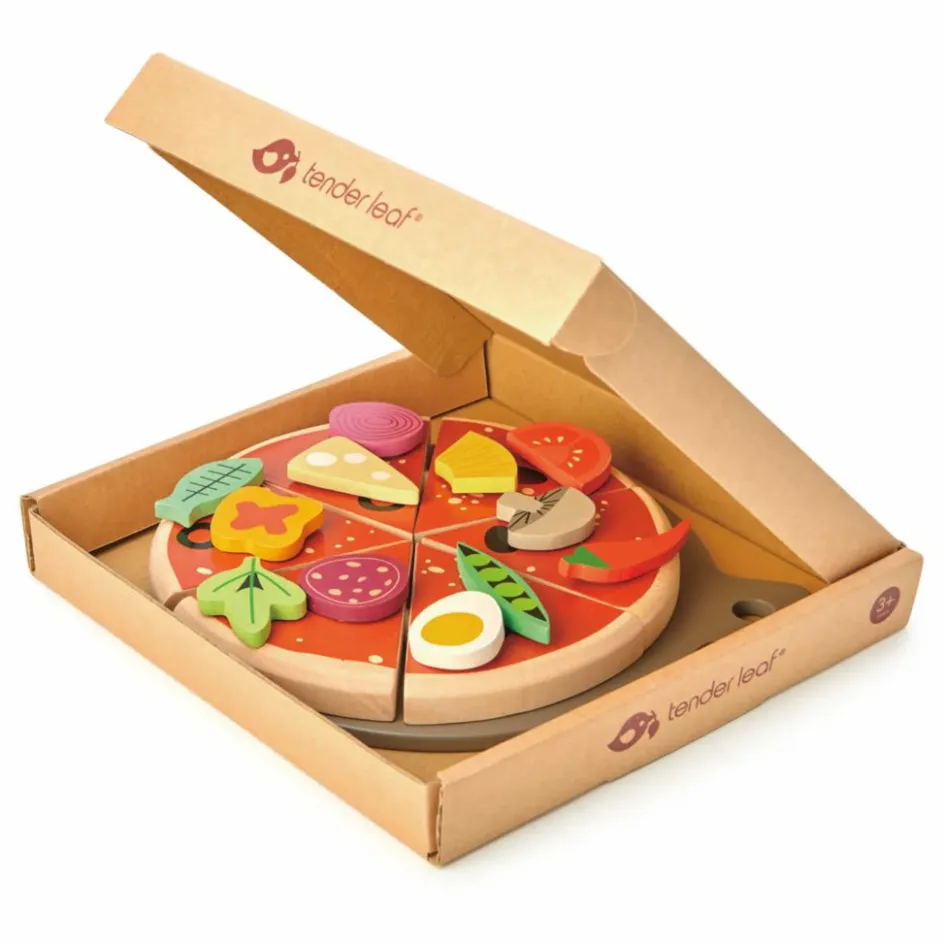 Tender Leaf Toys Soirée Pizza en bois| Cuisines, Marchandes
