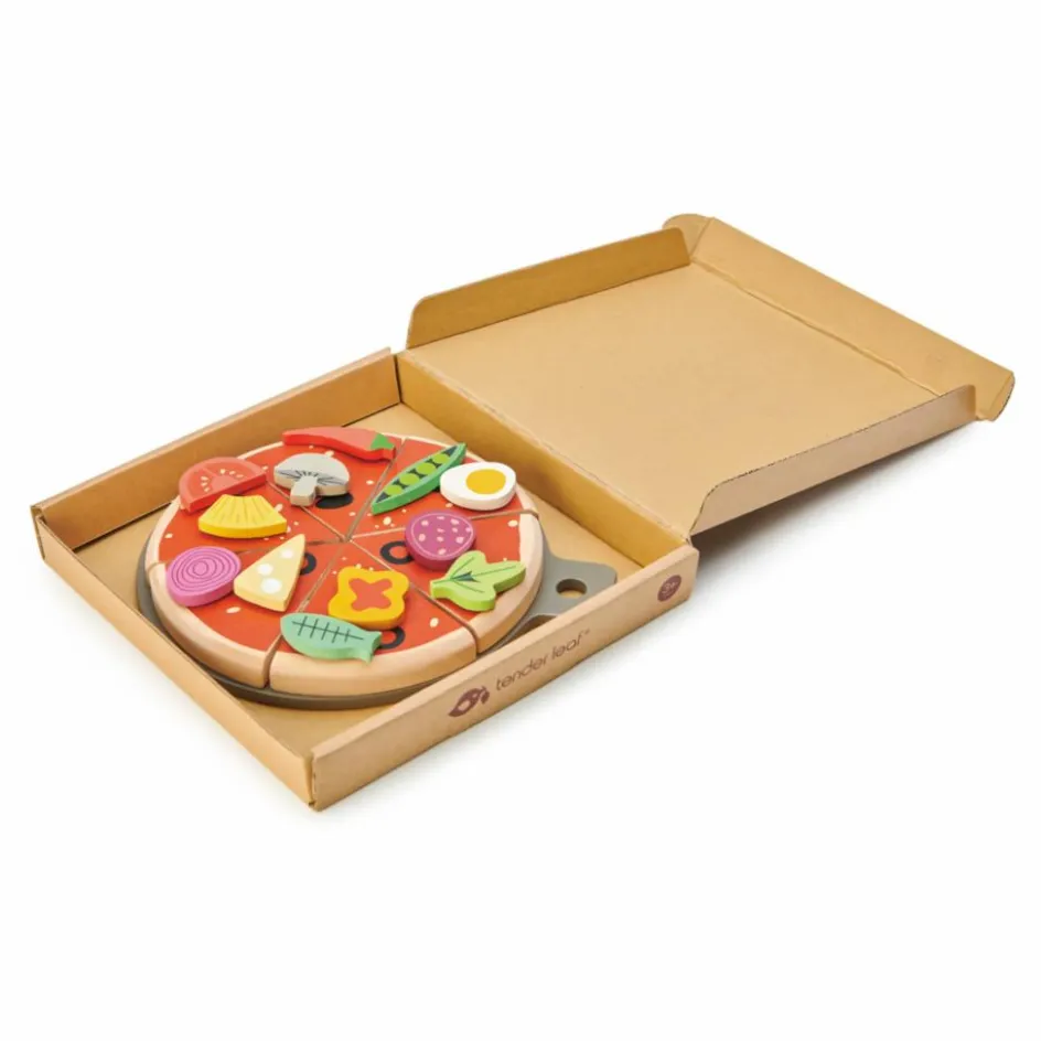 Tender Leaf Toys Soirée Pizza en bois| Cuisines, Marchandes