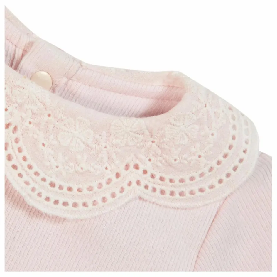New Tartine et Chocolat Sous Pull Col Ajouré | Rose pâle