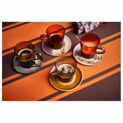 HKliving Sous-tasses 70's - Set de 4| Art De La Table