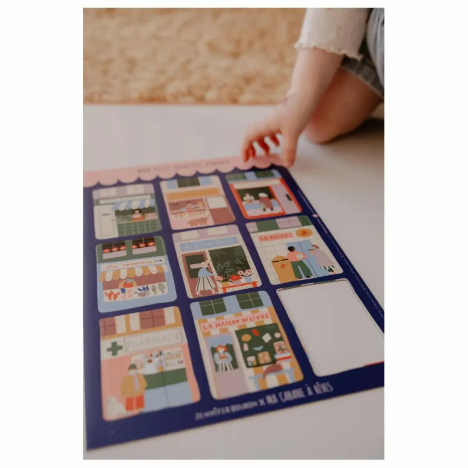 Ma Cabane à rêves Stickers magnétiques Mon Quartier| Jeux Éducatifs