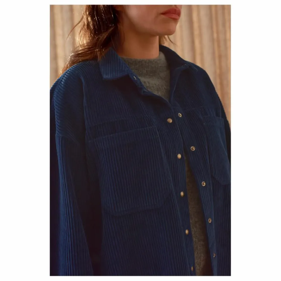 Sur-Chemise Paola Velours Côtelé - Collection Femme | Femme Blouses, Chemises