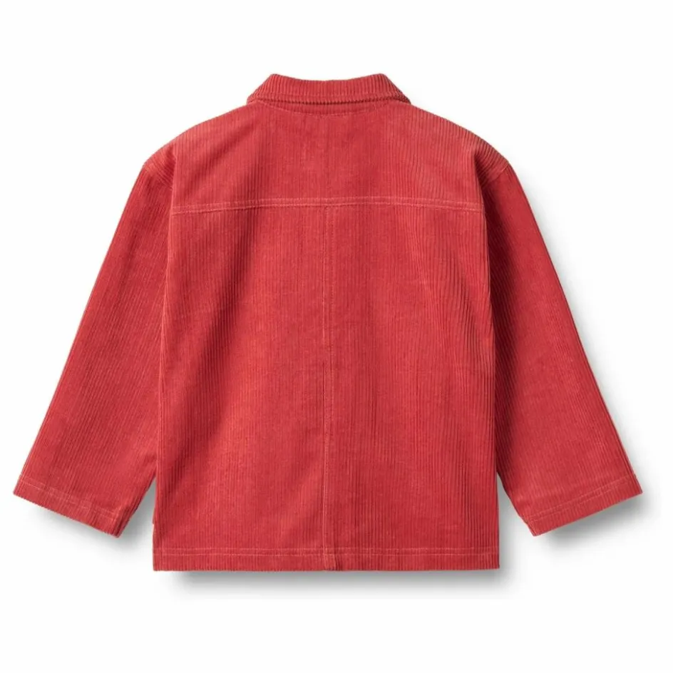 Clearance Wheat Surchemise Sage Velours Côtelé Coton Bio | Rouge