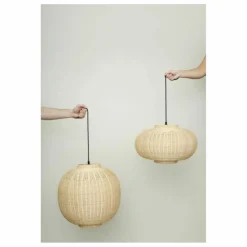 Hübsch Luminaires*Suspension Elipse en rotin