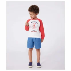 New Petit Bateau Sweat Bienvu Coton Bio | Rouge