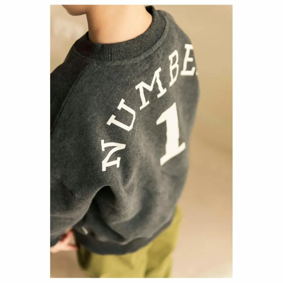 Clearance Jenest Sweat Bird NR 1 Coton Bio | Gris foncé