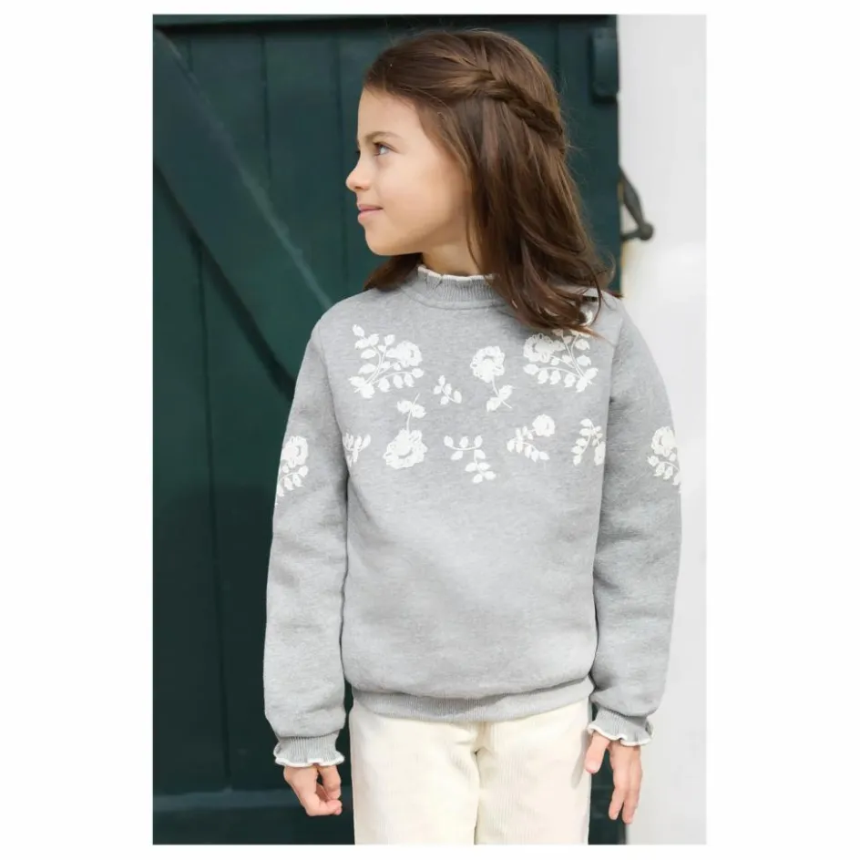 Discount Tartine et Chocolat Sweat Brodé | Gris