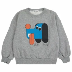 Sale Bobo Choses Sweat Chien Coton Bio | Gris chiné