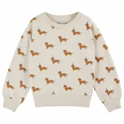 Sale Emile et Ida Sweat Chiens Coton Bio | Ecru
