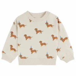 Sale Emile et Ida Sweat Chiens Coton Bio | Ecru