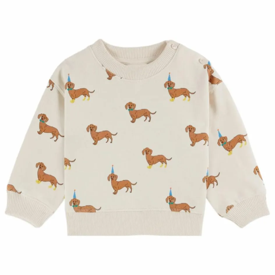 Sale Emile et Ida Sweat Chiens Coton Bio | Ecru