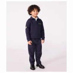 Petit Bateau Sweat Col Polo Badges ||Enfant Sweats