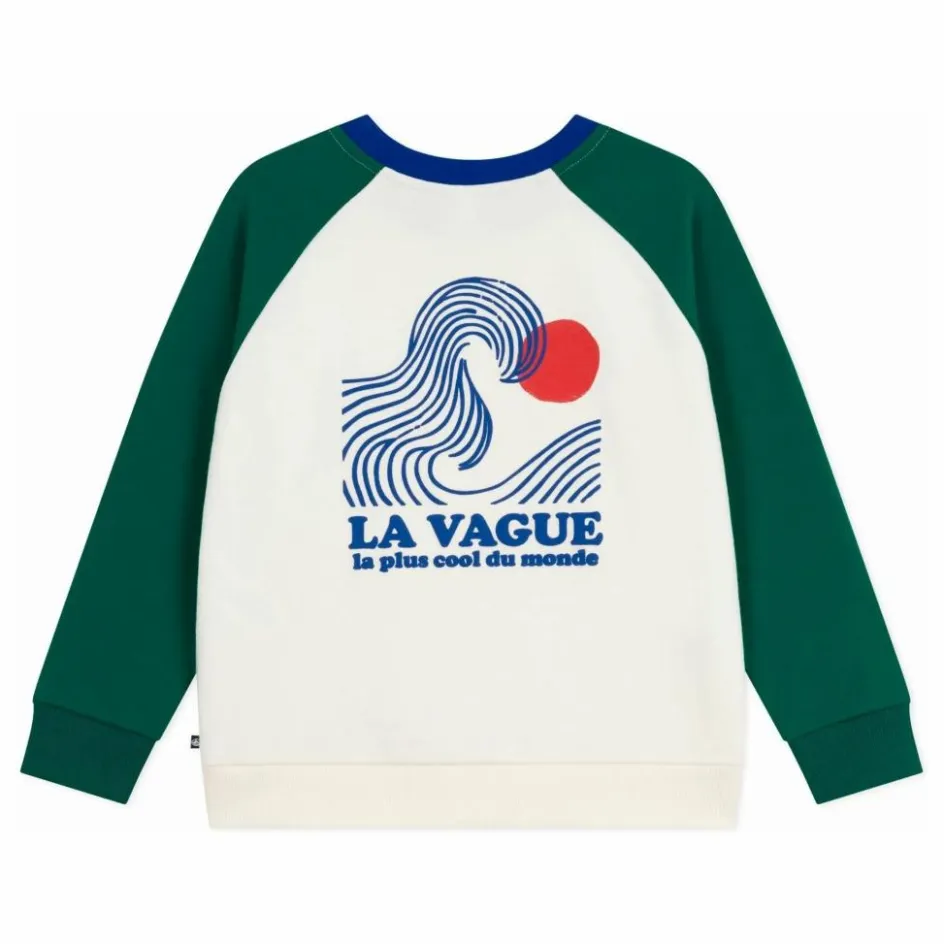 Enfant Petit Bateau Sweats*Sweat Colorblock La Vague |